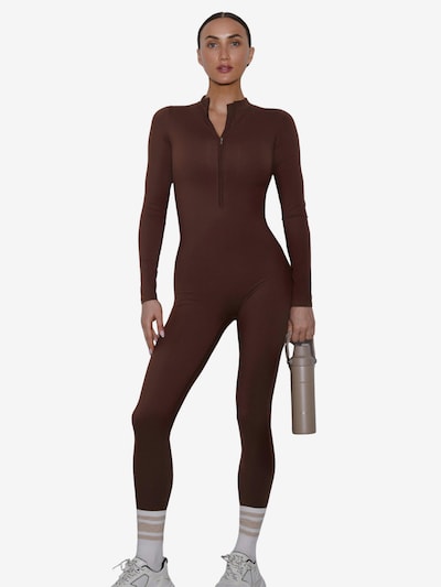 Estro Jumpsuit '6649' en S en marrón oscuro, Vista del producto