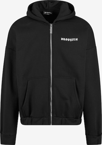 Veste de survêtement Dropsize en noir : devant