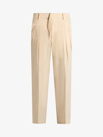 Regular Pantalon à pince Yes London en beige