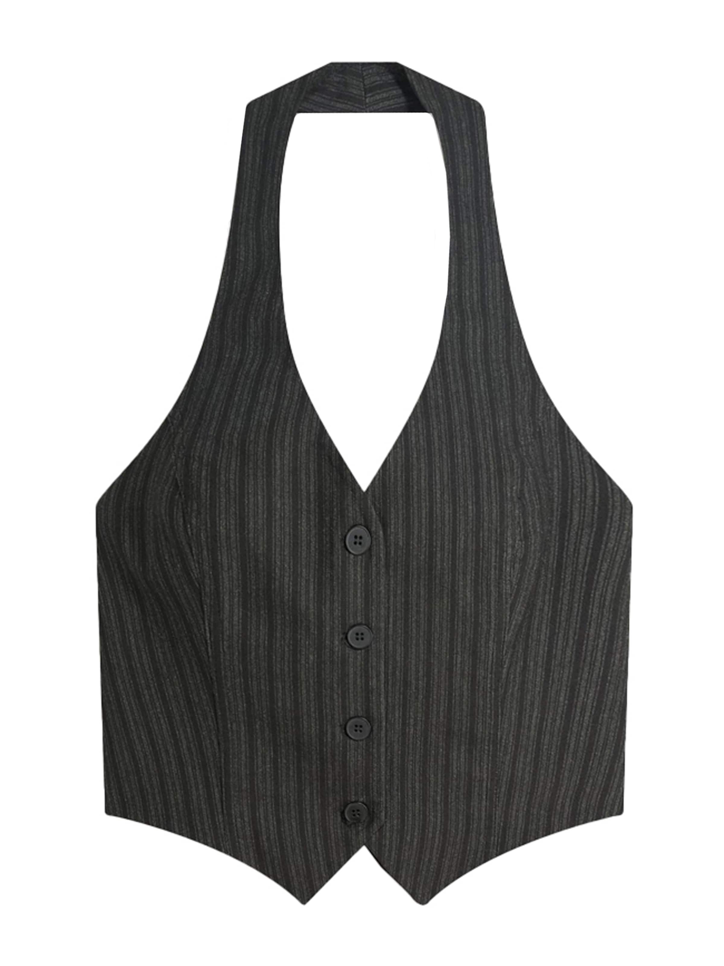 Bershka Kamizelka do garnituru w kolorze szary: przód