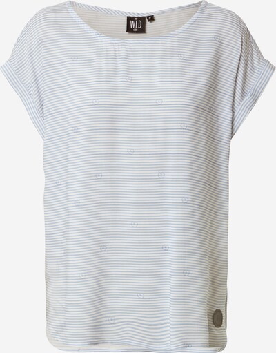 WLD T-shirt 'WINE OF LOVE' en bleu fumé / blanc, Vue avec produit