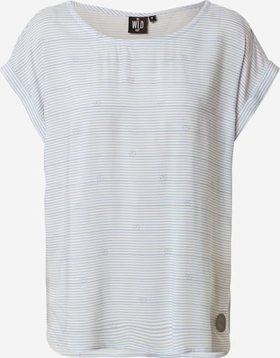 WLD Shirt 'WINE OF LOVE' in Smoke blue / White, Item view