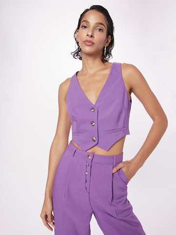 TOPSHOP Suit Vest in Purple: front