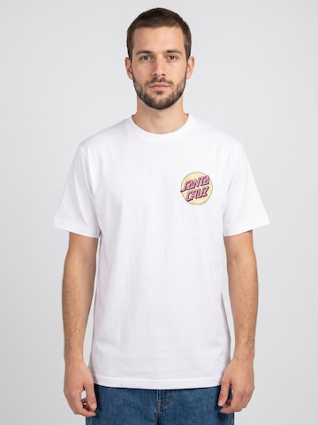 T-Shirt 'Wagon Dot Chest T-Shirt' Santa Cruz en blanc : devant