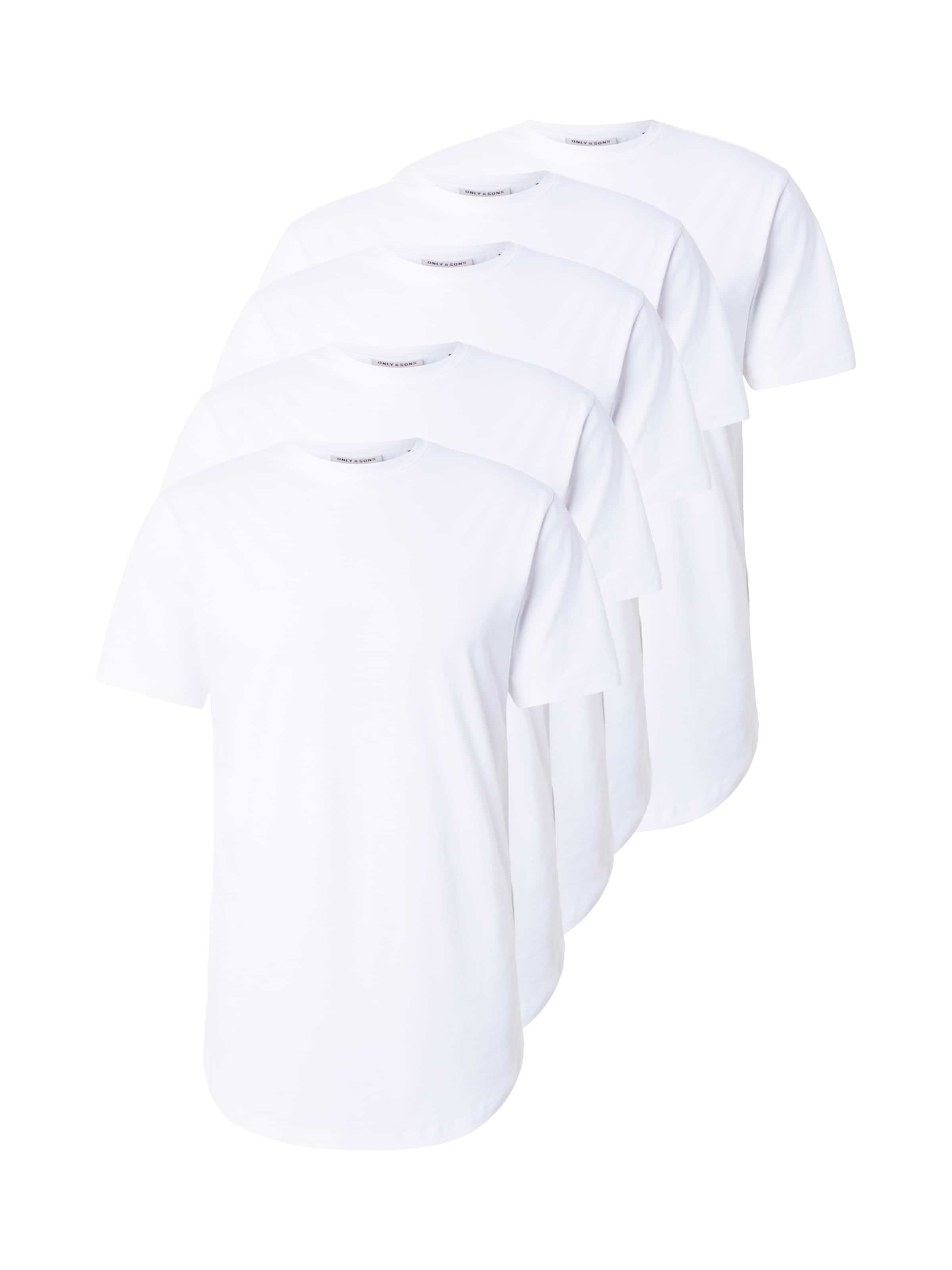 Only & Sons T-Shirt 'ONSJeff Longy' en blanc, Vue avec produit