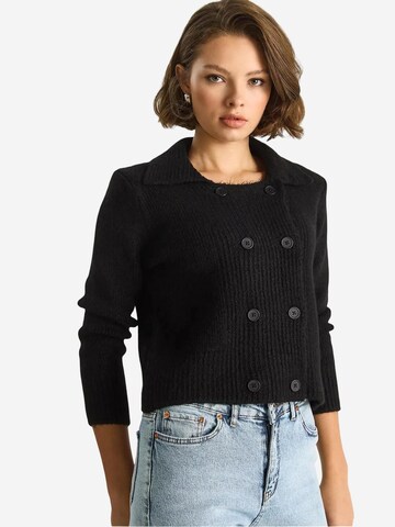 Cardigan Bianco Lucci en noir : devant