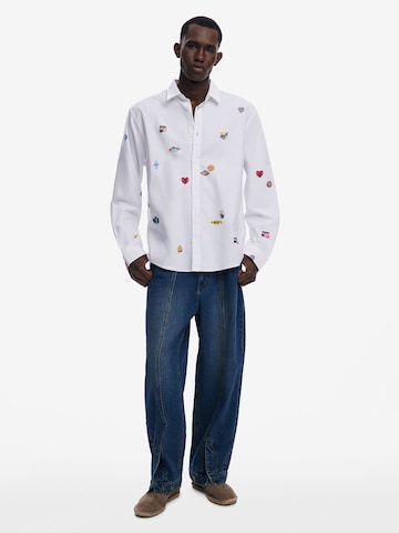 Desigual Regular fit Button Up Shirt in White