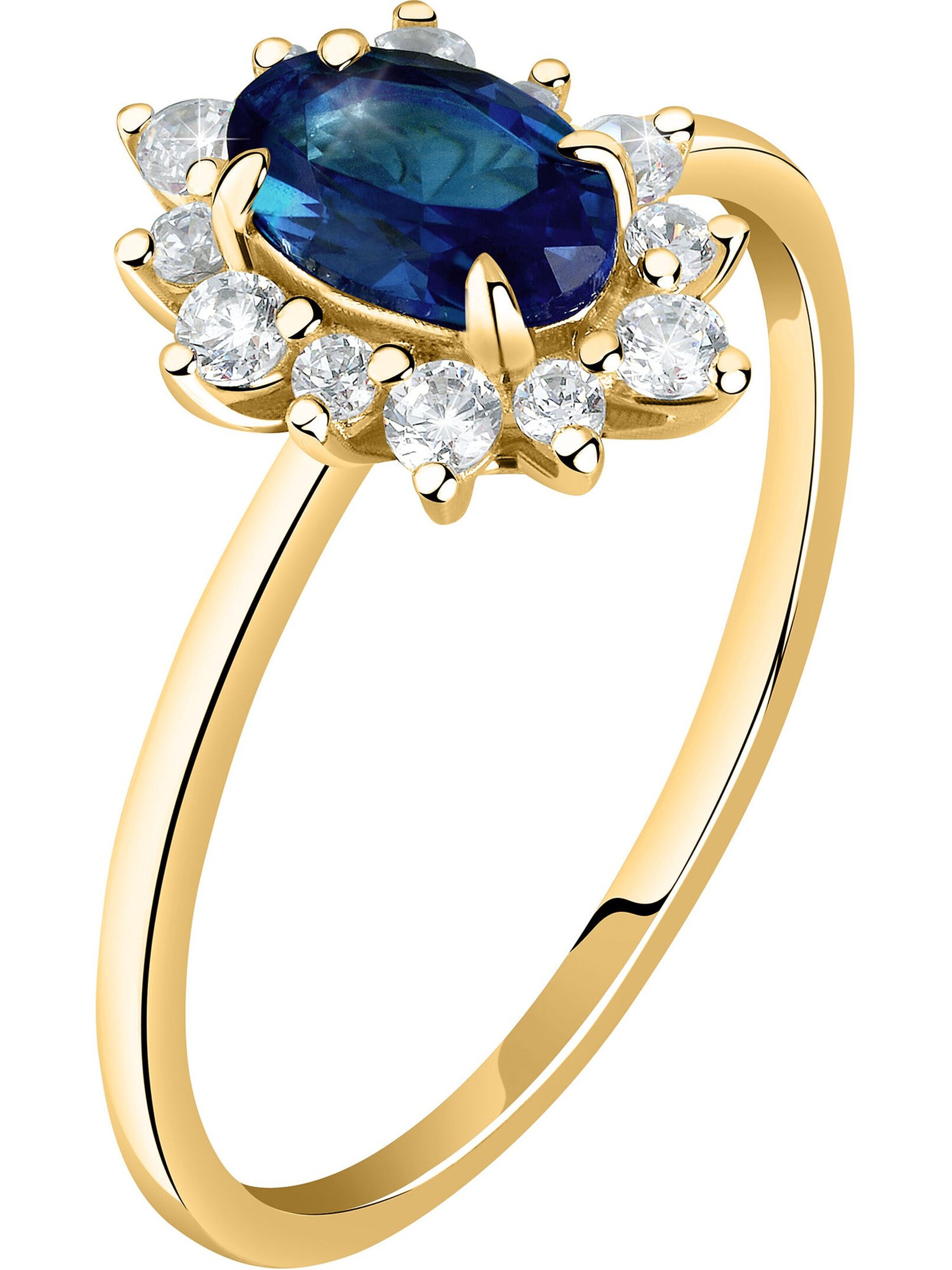 Live Diamond Ring in Gold: front