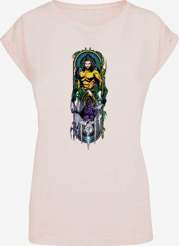 ABSOLUTE CULT T-Shirt  'Aquaman - Ocean Master' in Pink: predná strana