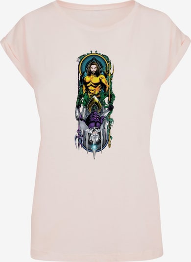ABSOLUTE CULT T-Shirt  'Aquaman - Ocean Master' in gelb / petrol / rosa / schwarz, Produktansicht