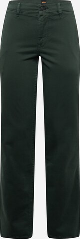 Pantaloni eleganți de la BOSS pe verde: față