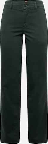 BOSS Orange Slim fit Chino Pants in Green: front