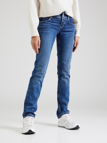 Coupe slim Jean 'GEN' Pepe Jeans en bleu : devant