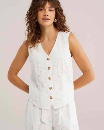 WE Fashion Mellény - fehér: elől