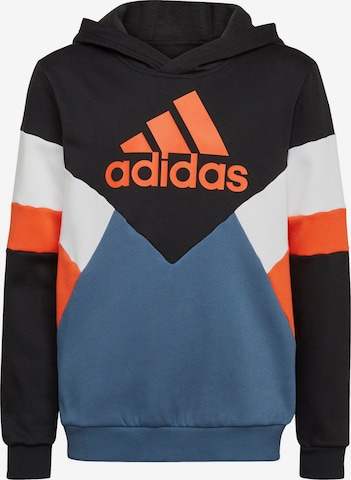 ADIDAS SPORTSWEAR Αθλητική μπλούζα φούτερ 'Colorblock Fleece' σε μαύρο: μπροστά