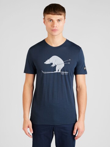 T-Shirt fonctionnel super.natural en bleu : devant