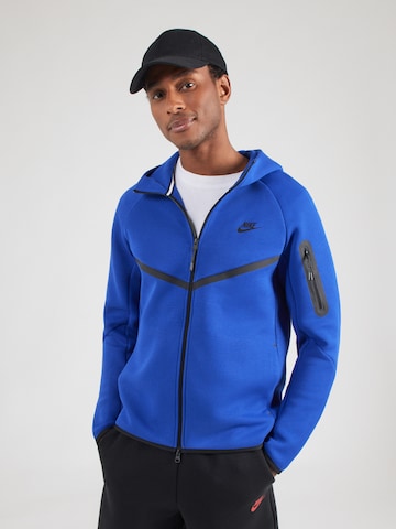 Nike Sportswear Sweat jacket 'Tech Fleece' in Blue: front