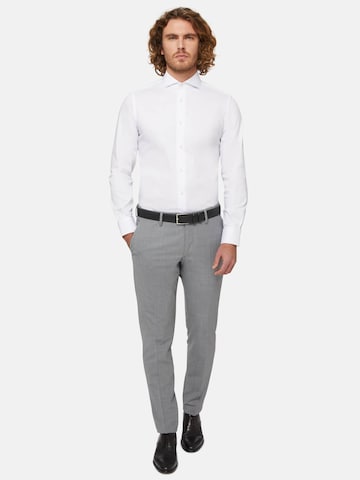 Boggi Milano Slim fit Zakelijk overhemd in Wit