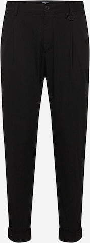 STRELLSON Pleat-Front Pants 'Louis' in Black: front