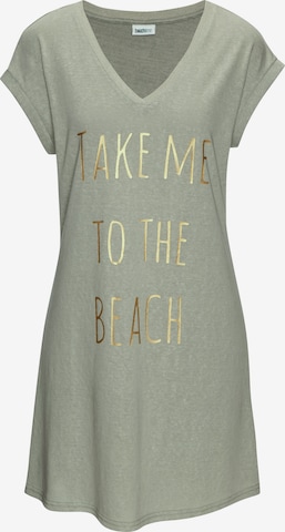BEACH TIME Shirt in Grün: Vorderseite