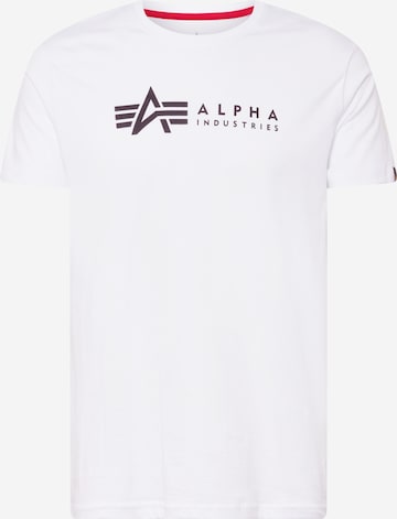 T-Shirt ALPHA INDUSTRIES en blanc : devant