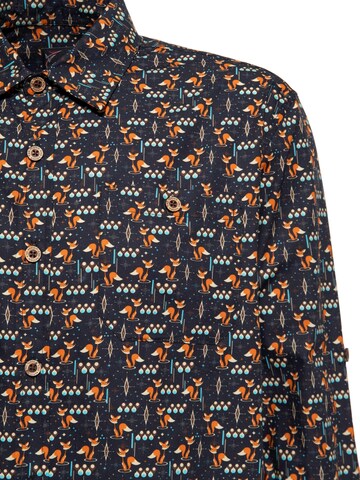 King Kerosin Regular fit Button Up Shirt 'Foxy' in Black