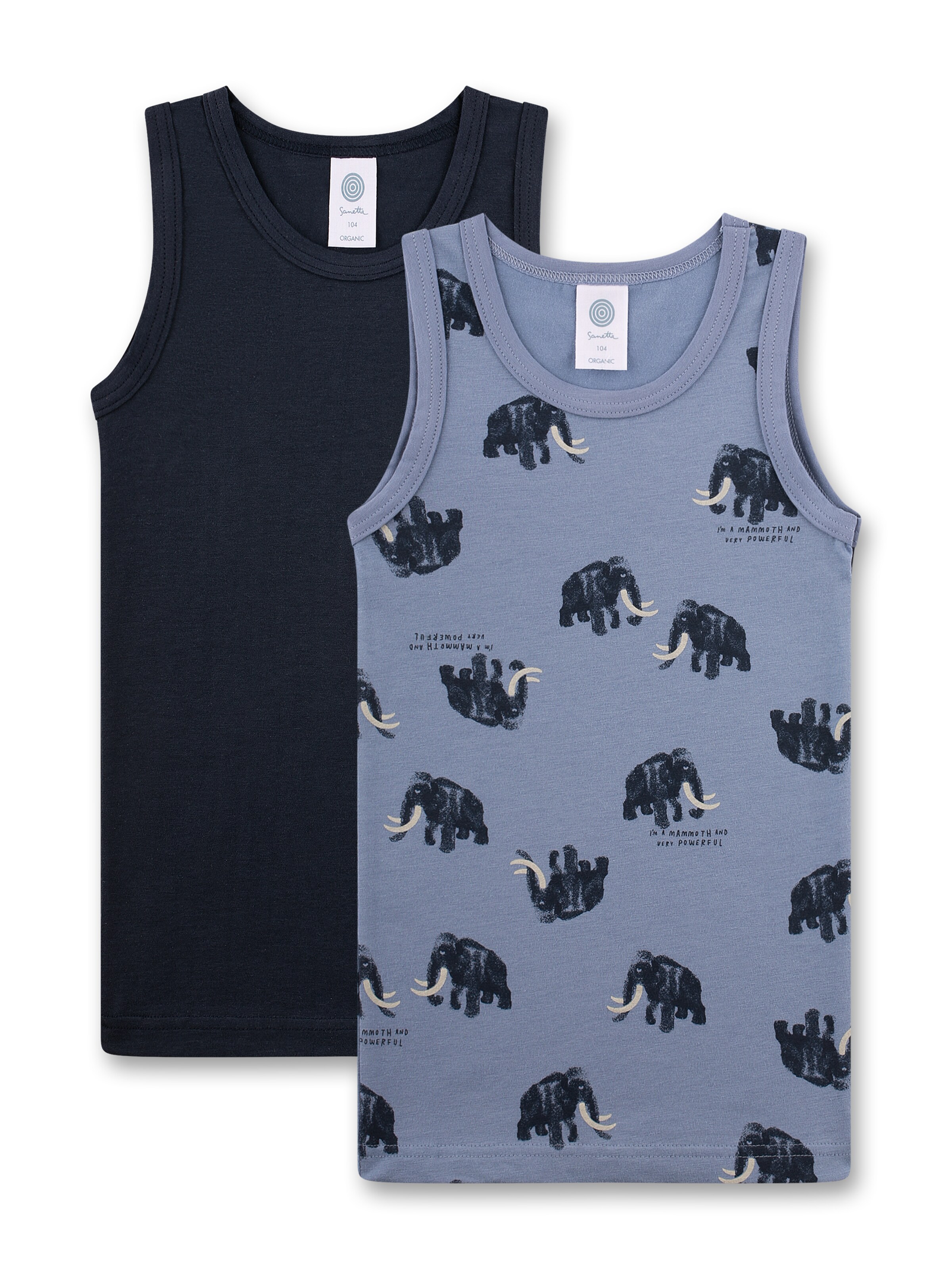 Maglietta intima di Sanetta in blu: frontale