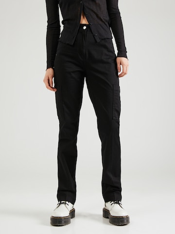 Regular Pantaloni cu buzunare de la Calvin Klein Jeans pe negru: față