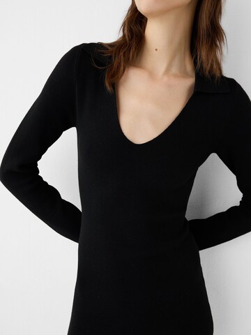 Bershka Knit dress in Black