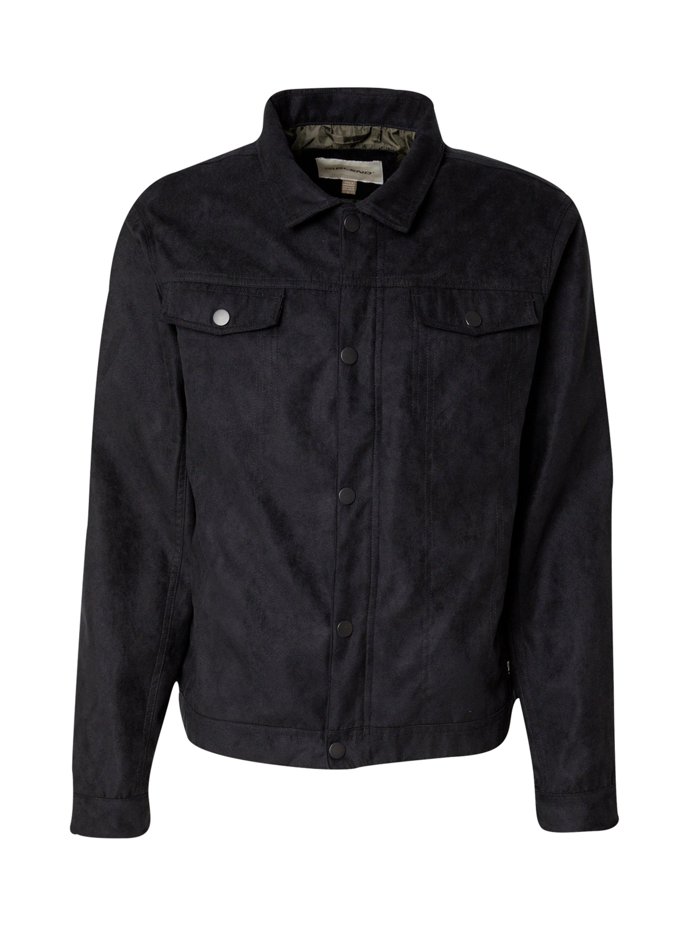 BLEND Tussenjas in Zwart: voorkant