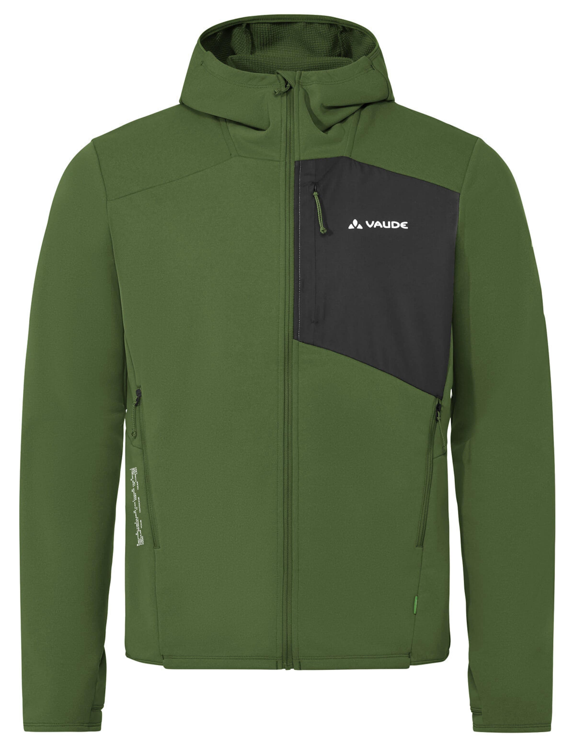 VAUDE Athletic fleece jacket 'Monviso III' in Green: front
