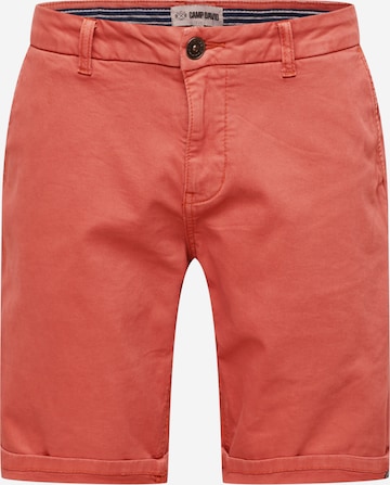 CAMP DAVID Chino Pants in Red: front