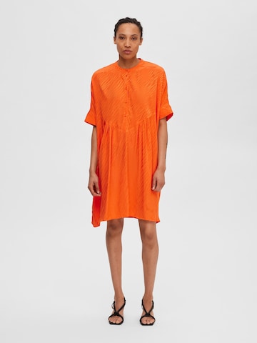 Selected Femme Curve Košeľové šaty 'Abienne' - oranžová