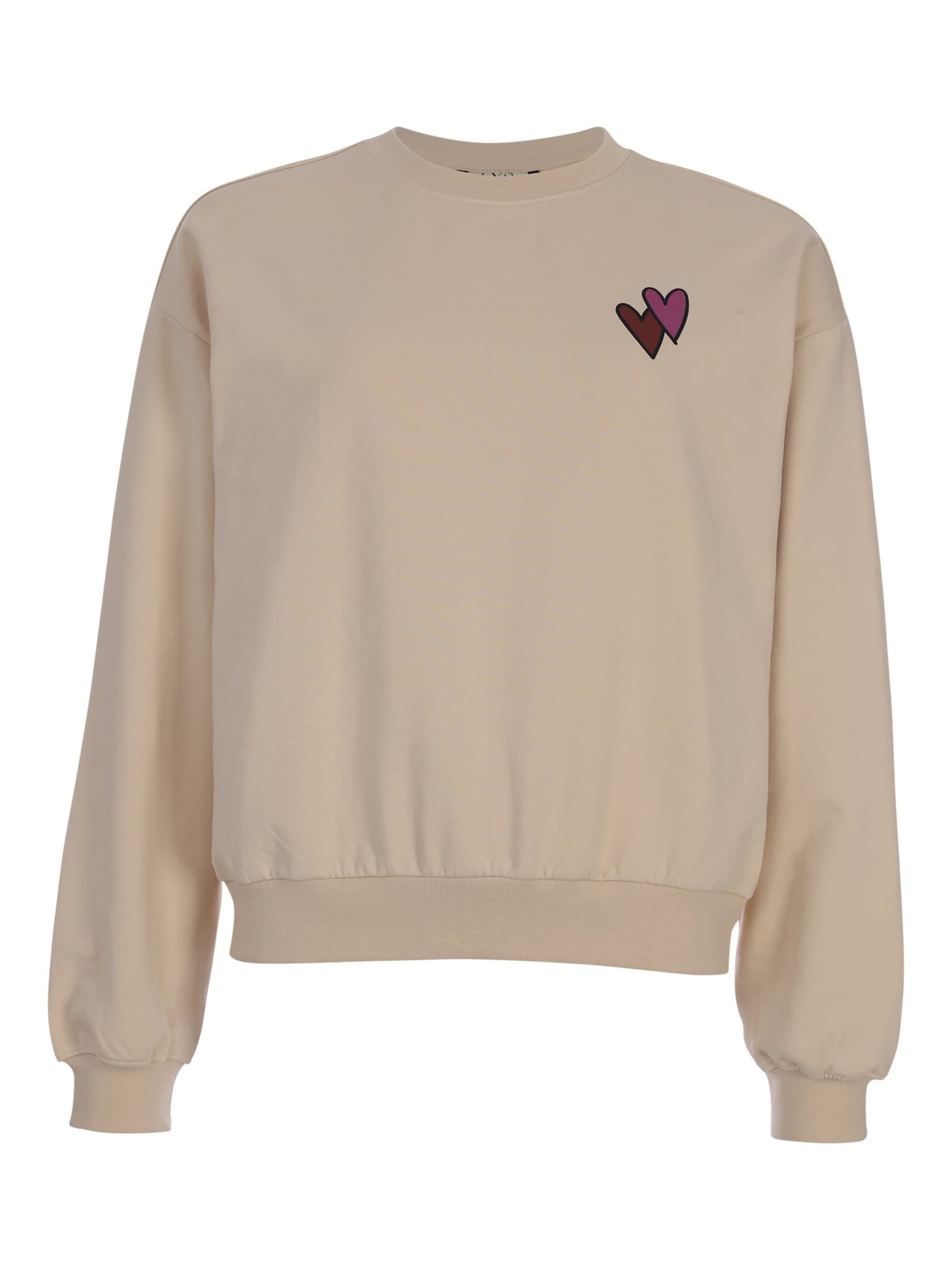 Sweat-shirt Looxs Revolution en beige : devant