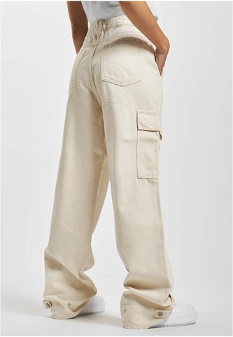 DEF Wide Leg Cargobukse i beige