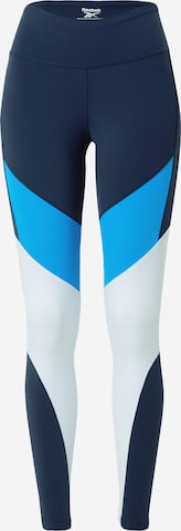 Reebok - Skinny Pantalón deportivo en azul: frente