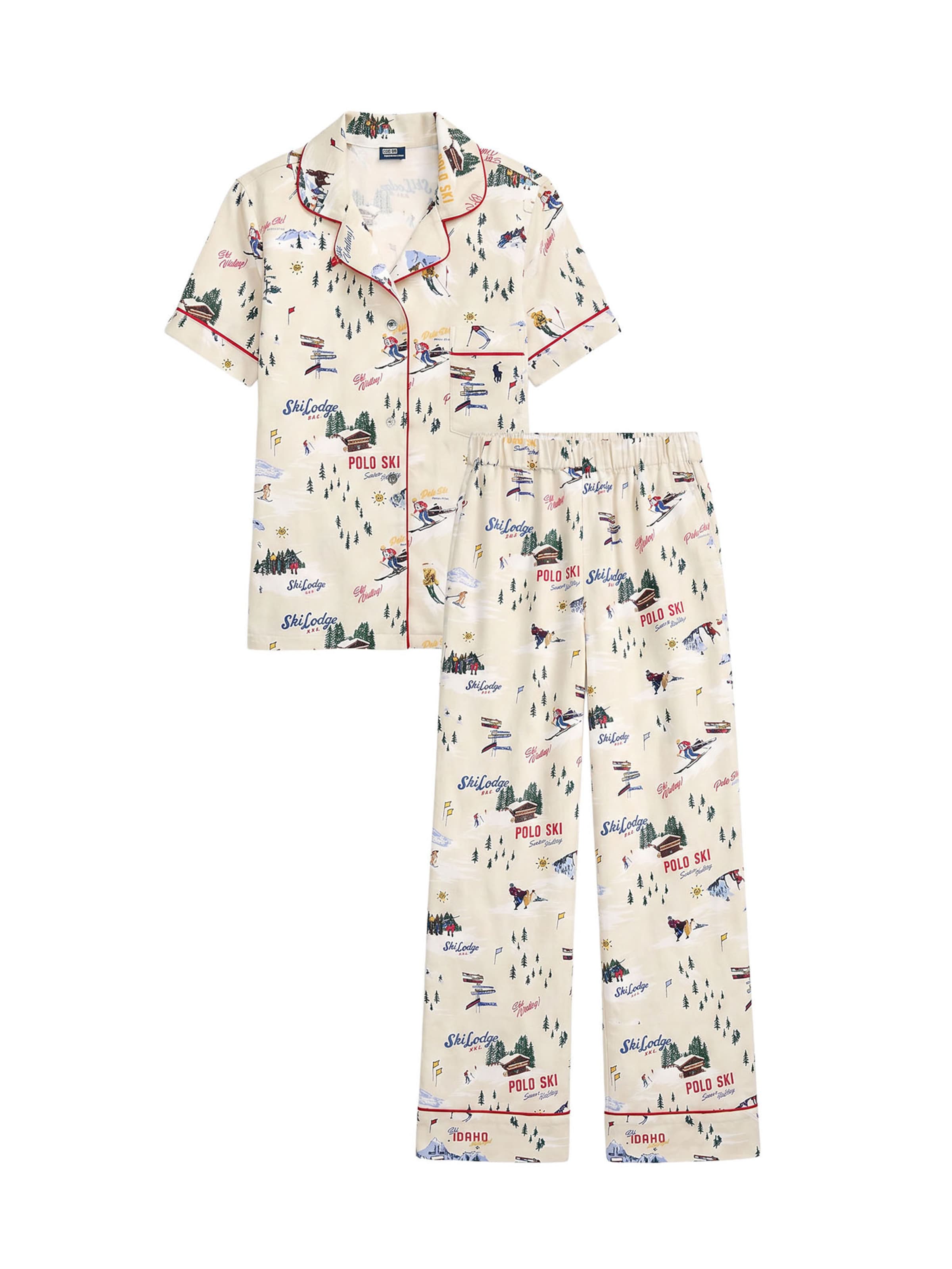 Polo Ralph Lauren Pyjama ' Madison - Cozy Flannel ' in Gemengde kleuren: voorkant
