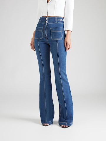 Elisabetta Franchi Rozkloszowany krój Jeansy w kolorze niebieski: przód