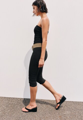 Skinny Pantalon Pull&Bear en noir