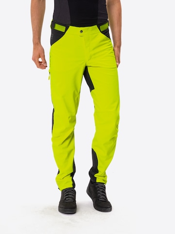 VAUDE Regular Athletic Pants 'Qimsa II' in Yellow: front