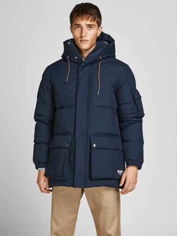 JACK & JONES Átmeneti parka 'Jeremy' - kék: elől