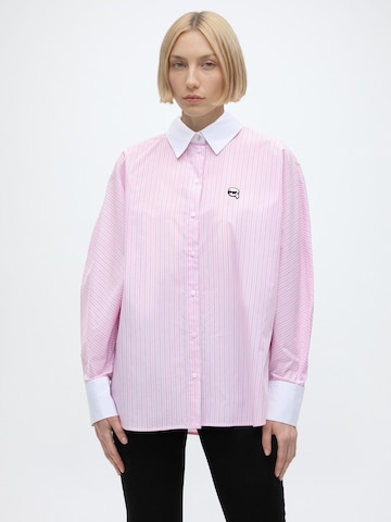 Karl Lagerfeld Blúz 'Ikon' - rózsaszín: elől