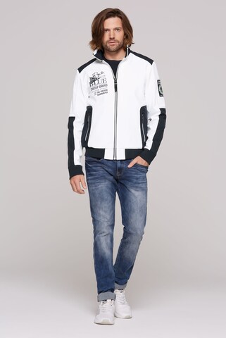 CAMP DAVID Softshelljacke mit Colour-Blocking in Weiß