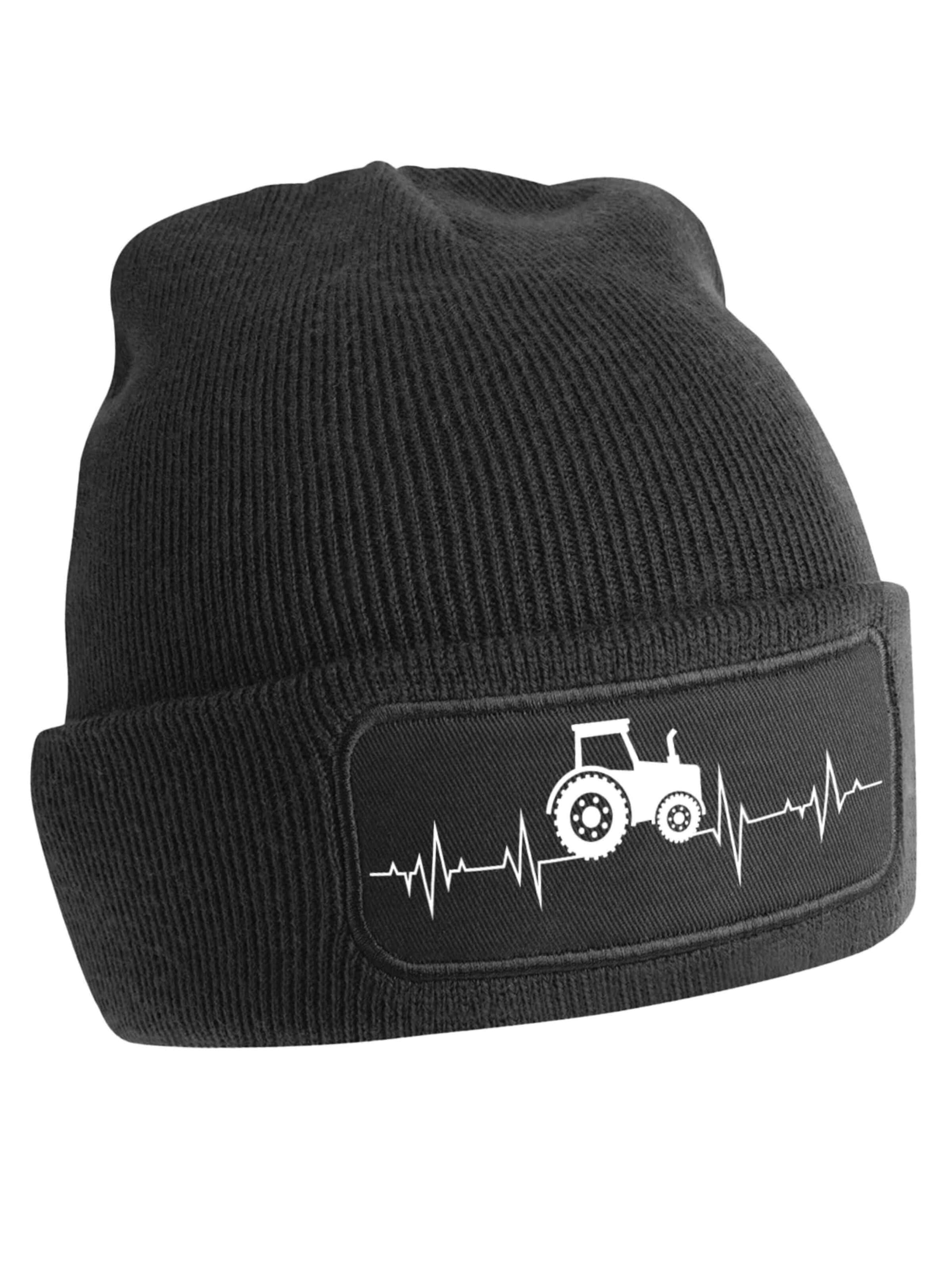 Youth Designz Mütze 'Heartbeat Traktor'‌‌‌‌‌ in Schwarz