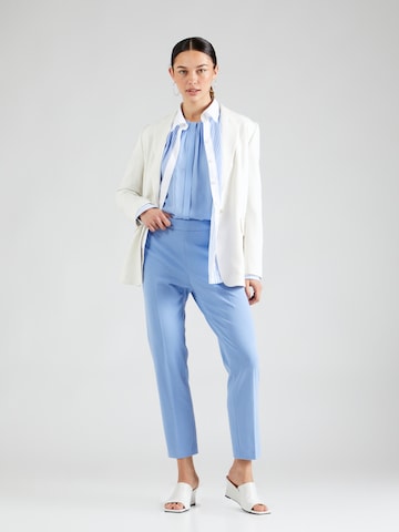 BOSS Regular Trousers with creases 'Tilunara' in Blue