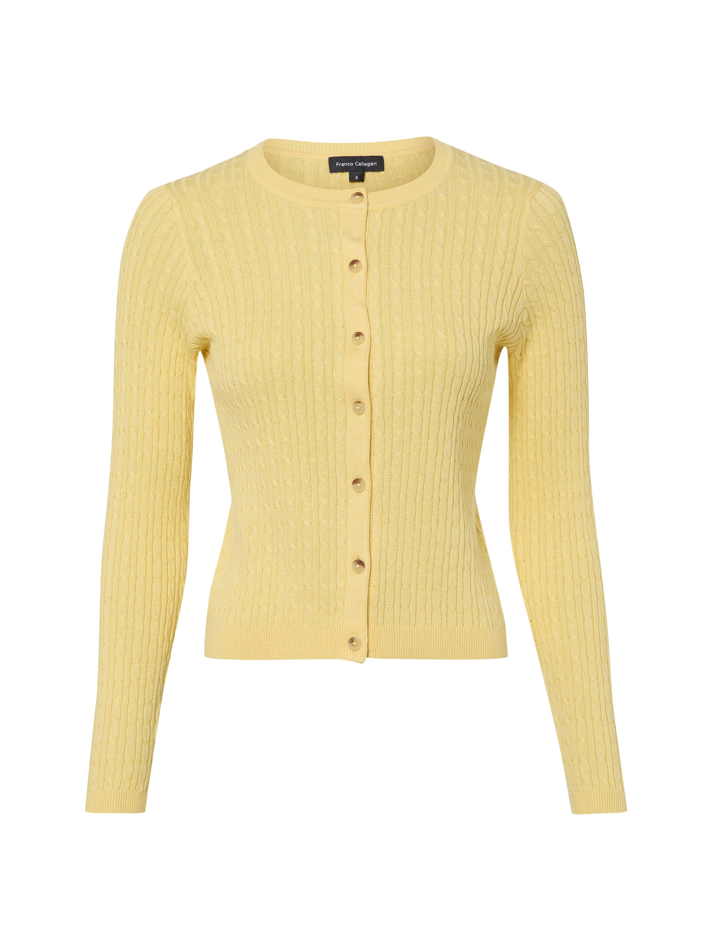 Franco Callegari Strickjacke in Gelb: Vorderseite