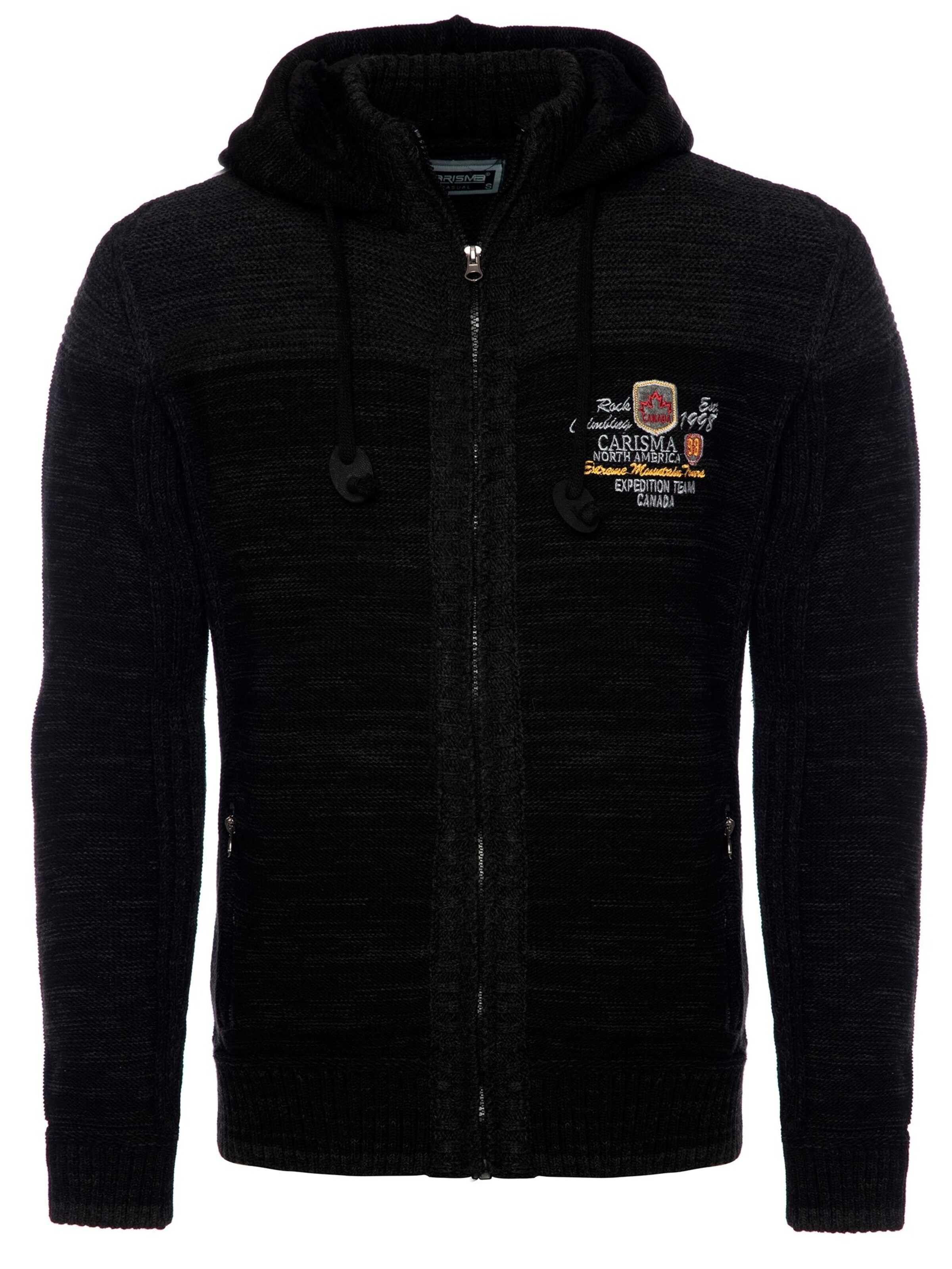 CARISMA Gebreid vest in Zwart: voorkant