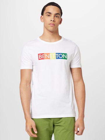 UNITED COLORS OF BENETTON T-shirt i vit: framsida
