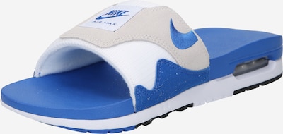 Nike Sportswear Pantoletter 'AIR MAX 1' i beige / royalblå / hvid, Produktvisning
