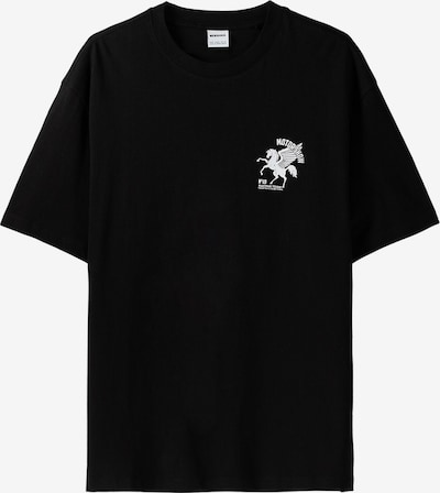 Bershka T-Shirt en noir / blanc, Vue avec produit